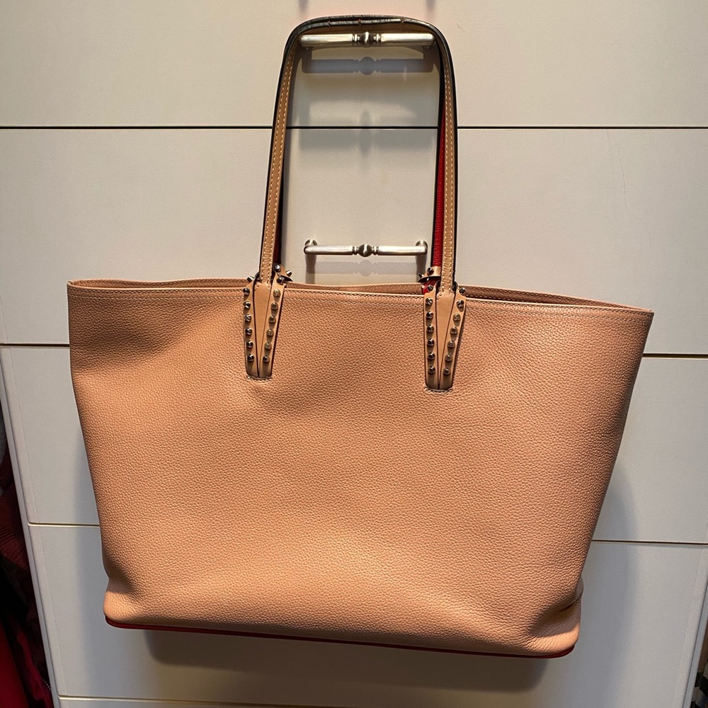CHRISTIAN LOUBOUTIN CABATA CALFSKIN LEATHER TOTE